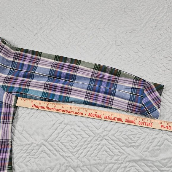 Pendleton Shirt Womens L Multicolor Plaid Long Sleeve Button Up Ruffles - NWOT - Picture 3 of 8